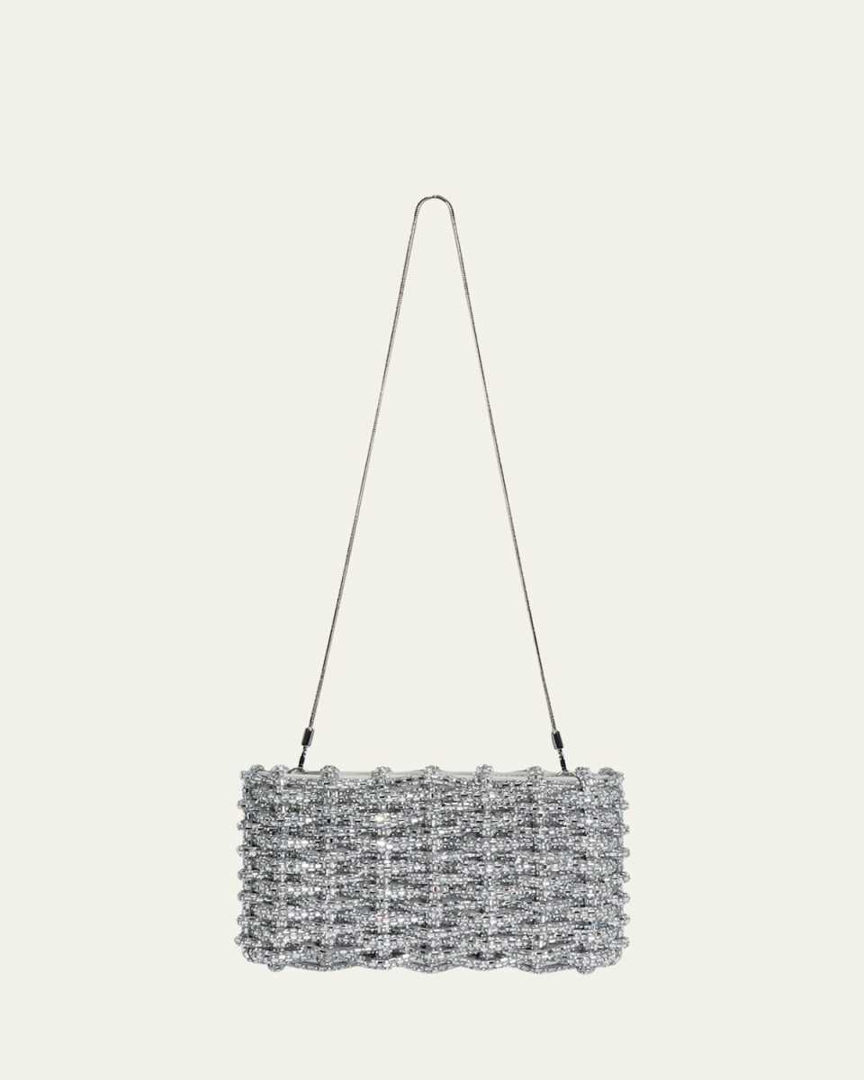 Morgan Woven Rhinestone Clutch Bag